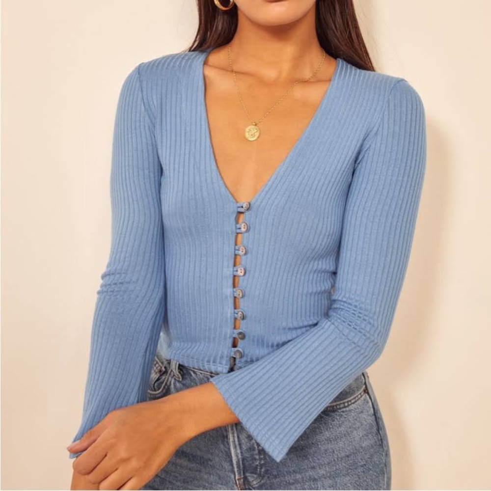 Reformation Gellar Knit Top
